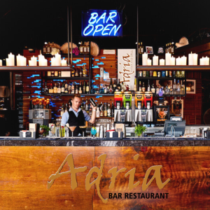 Adria Bar Restaurant beautifully captures the essence of the Adriatic Coast in the heart of Sydney’s’ Cockle Bay Promenade. Adria Bar Restaurant beautifully captures the essence of the Adriatic Coast in the heart of Sydney's' Cockle Bay Promenade.